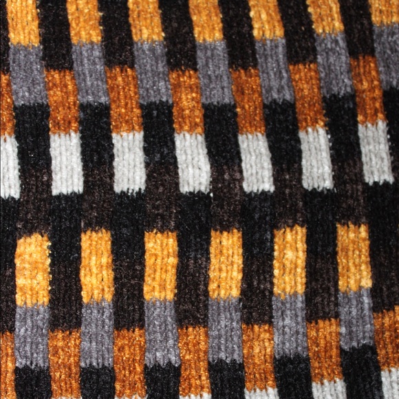 VTG 90s RAFAELLA Black/Camel/Grey Geometric Print Velour Track Jacket Sz Medium - Picture 10 of 11